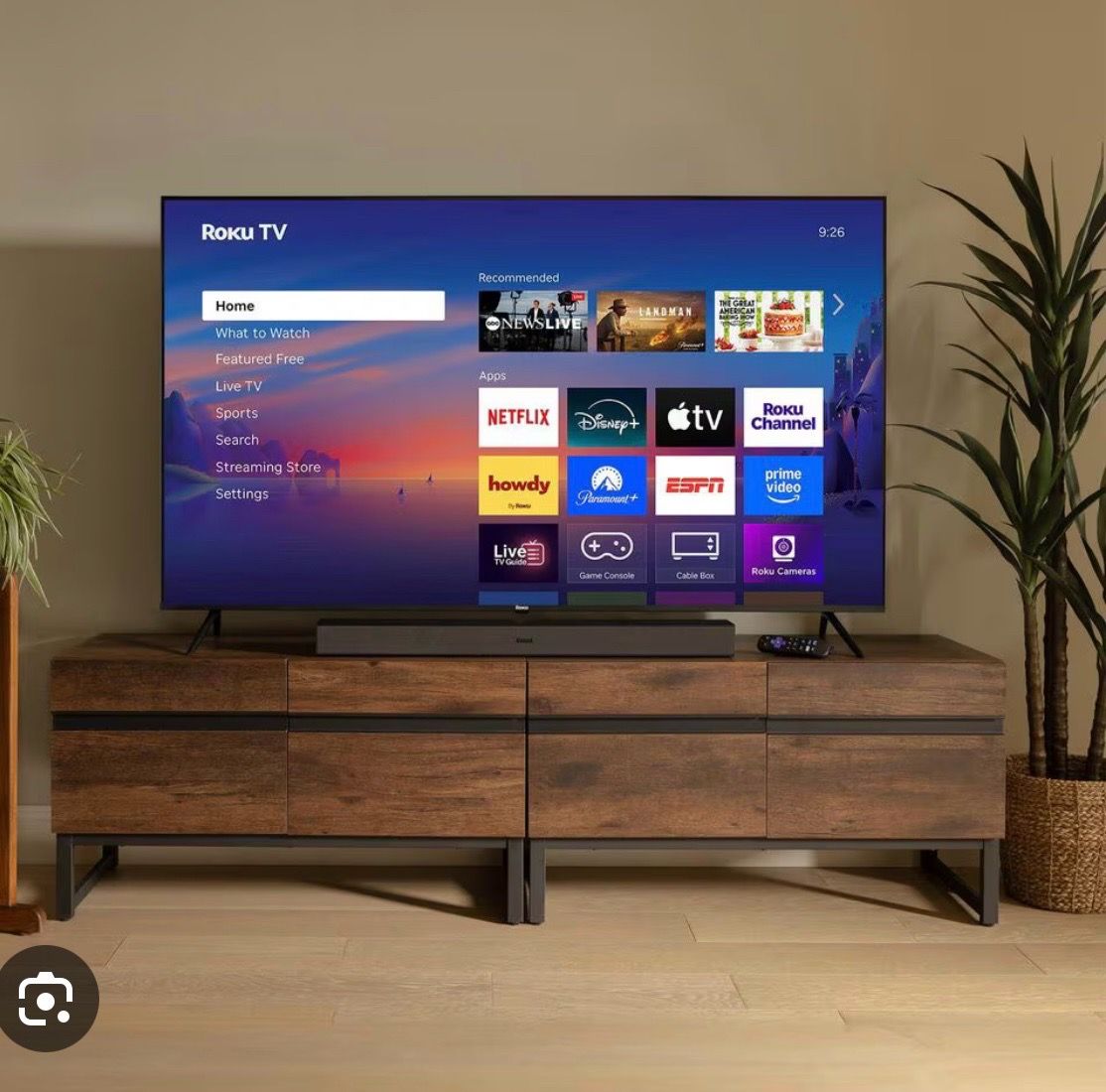 55β inch smart Roku tv with remote. Still Available