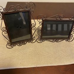 Metal And Glass Scroll Design Photo Frames