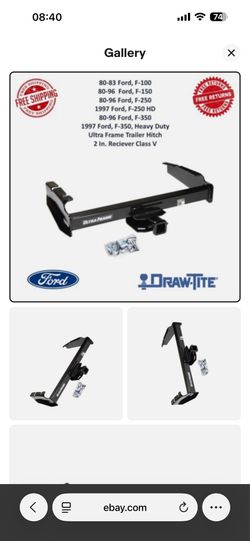 Draw-Tite 41904 Ultra Frame Trailer Hitch Class V, 2" Rec. For F-150, 250, 350