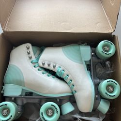 Apollo Blue And White Roller Skates 
