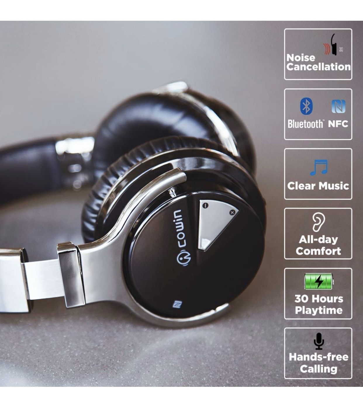 CowinE7 Active Noise Cancelling Bluetooth Headphones