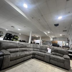 🩶5pc PWR Reclining Sectional W/ Full Sleeper🩶