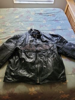 Leather riding jacket