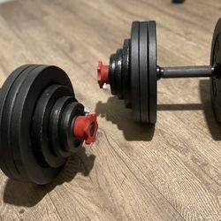 Set Of Adjustable Dumbbells Heavy Duty   84 lbs Each Total: 168 lbs