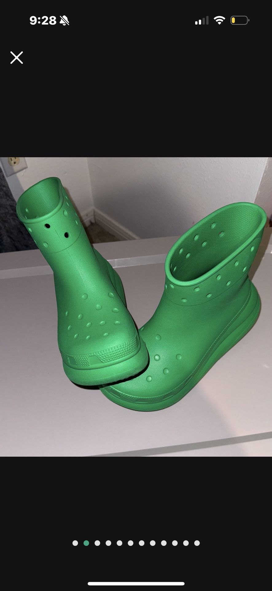Green Croc Boots
