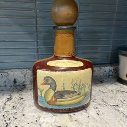 Fausto Corduri Duck Decanter genuine leather made in Florence, Italy