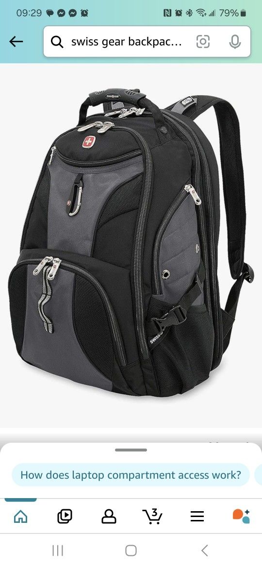 Brand New Scan Smart Swiss gear Laptop Backpack