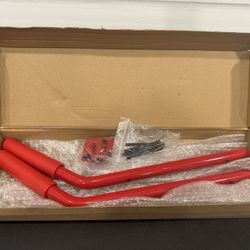 WSays Aluminum Rear Grab Bar Handle Grip Compatible with Jeep Wrangler JK 2007-2018, Red