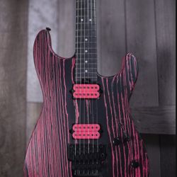 Charvel Pro-Mod San Dimas Style 1 HH FR E Ash, Ebony Fingerboard, Neon Pink Ash Electric Guitar