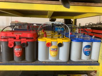 Optima Batteries Red Yellow Blue Top AGM