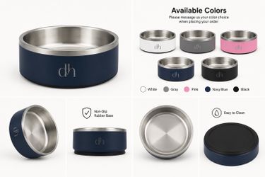 Stainless Steel Dog Bowl | Non-Slip | New | Multiple Colors