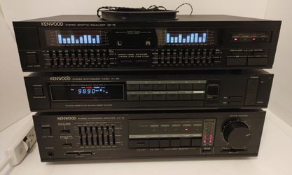 Vintage Stereo Kenwood KA-76 Stereo Amplifier, GE-76 Equalizer, KT-56 Tuner