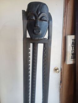Six Ft Tall Real African Statue