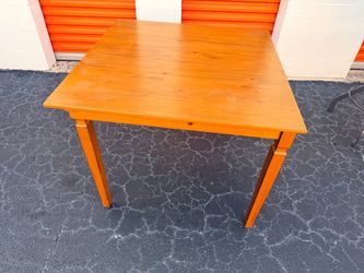 Solid Wood Dining Table with Tapered Legs
