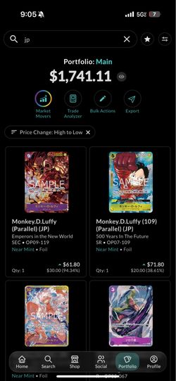 One piece Japanese collection