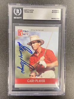 Gary Player 1990 PGA Tour Pro Set W/ On Card Auto Beckett Authenticated