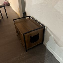 Wooden Kitty Litter Box