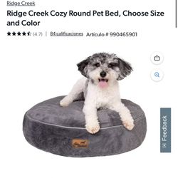 Ridge Creek Cozy Round Pet Bed New