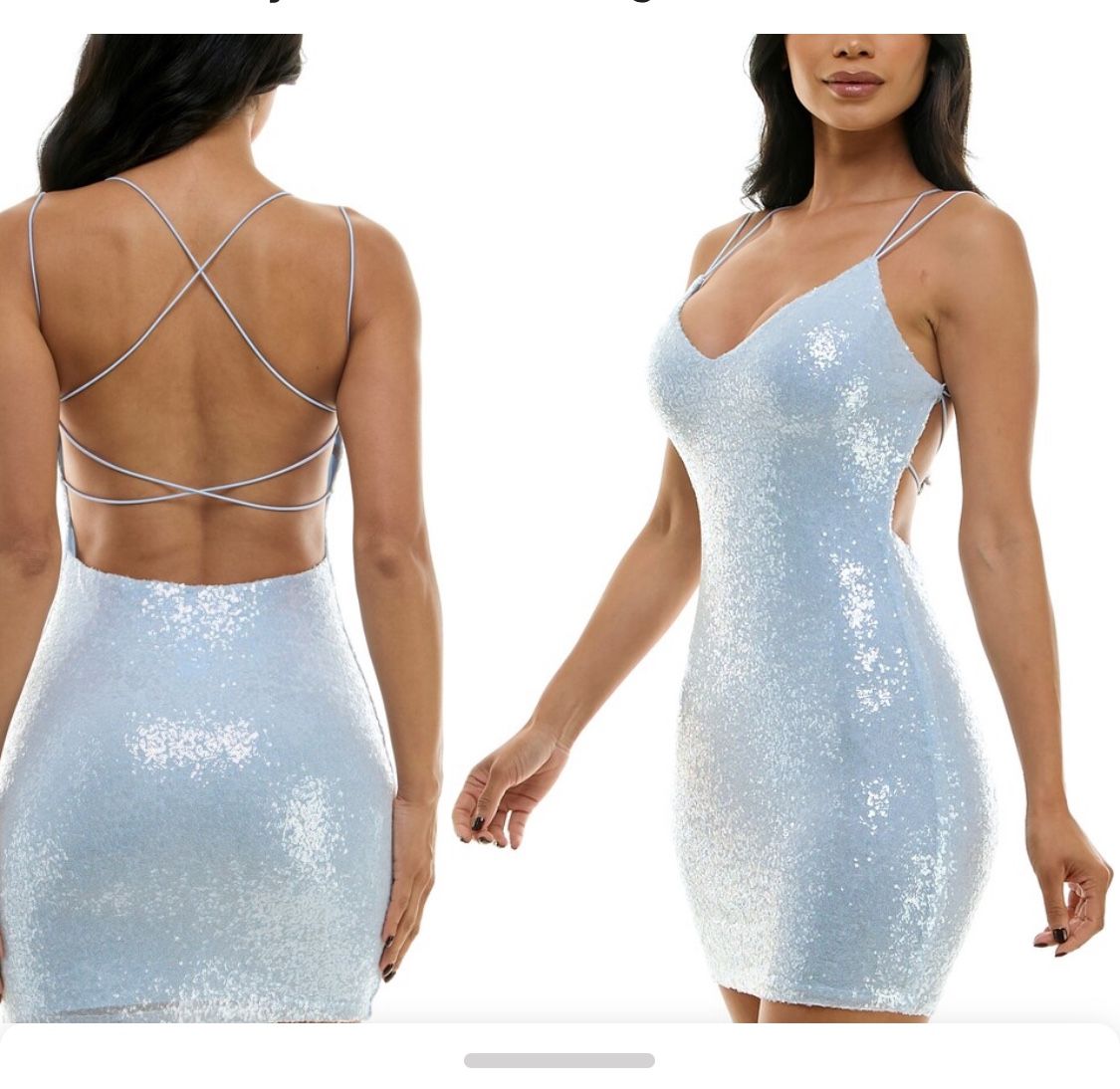 Sequined Strappy-Back Bodycon Dress -