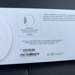 New Apple Watch Series 7 (GPS) 41mm Starlight Aluminum Case with Starlight Sport Band - Starlight