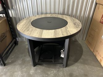 Hampton Bay 25 in. W 45000 BTU Steel Propane Outdoor Fire Pit Table **SEE DESCRIPTION**