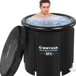 XL Ice Bath Tub for Athletes With Cover 99 Gal Cold Plunge Tub for Recovery, Multiple Layered Portable Ice Bath Plunge Pool Suitable for Gardens, Gyms