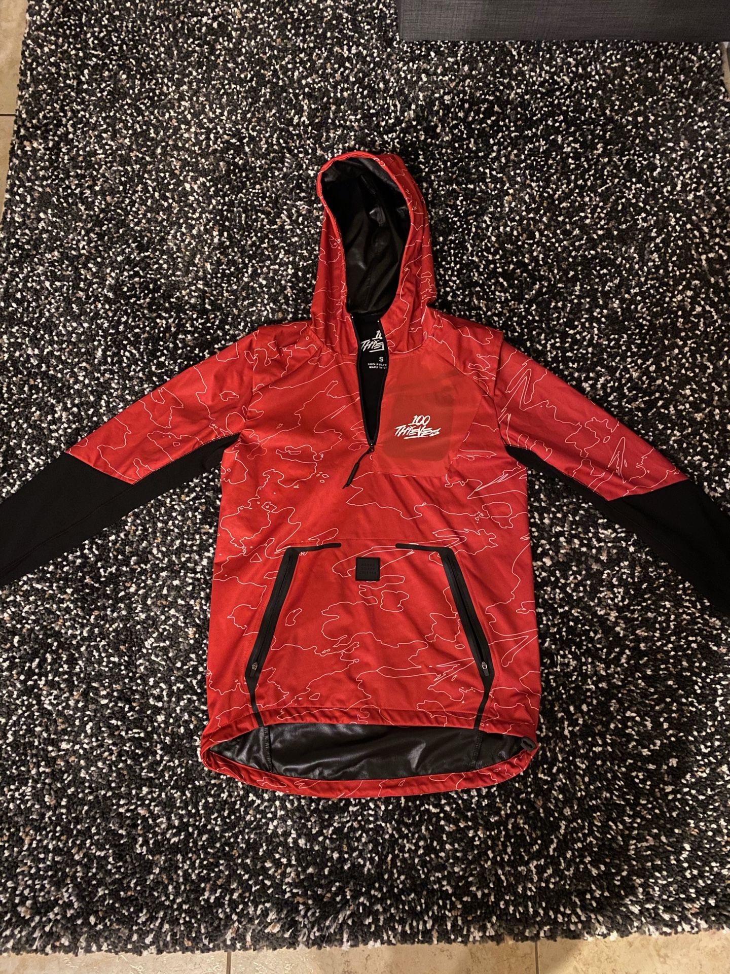 100 Thieves Geography Anorak Red/Black