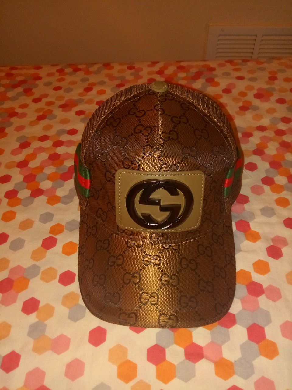 Brown Gucci hat