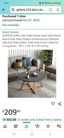 WOOD COFFEE TABLE (GREY) 28"X28"