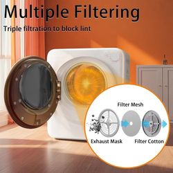 1.5 Cu.Ft Portable Clothes Dryer, 800W Fast Drying Front Load Laundry Dryer with 5 Mode, Mini Electric Clothing Dryer with Stainless Steel Tub, Compac