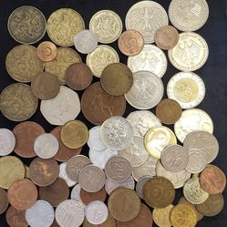 Foreign Coins From. Around The World. 