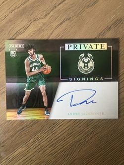 2023-24 Panini NBA Hoops Andre Jackson Jr Private Signings #PS-AJJ 