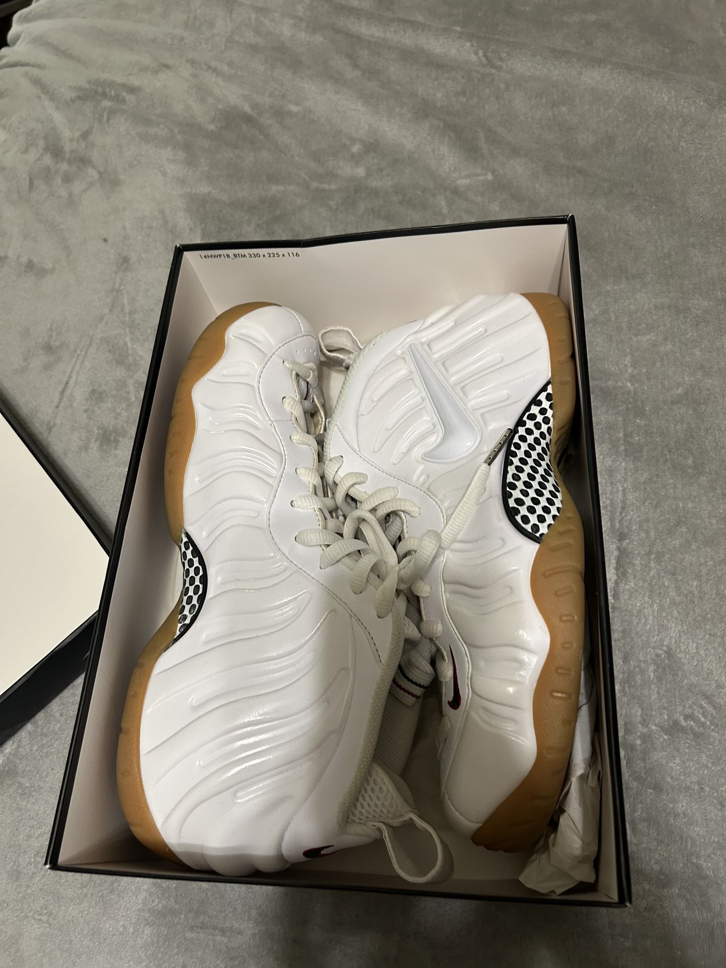 White ‘Gucci’ Nike Foamposite DS