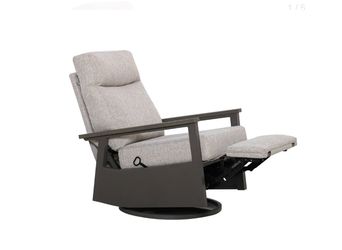Huntington Outdoor Aluminum Swivel Glider Recliner | Patio Lounge Chair