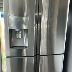 Samsung Flex Stainless Steel Refrigerator Works Great -30 DAY WARRANTY (same Day Delivery Available )