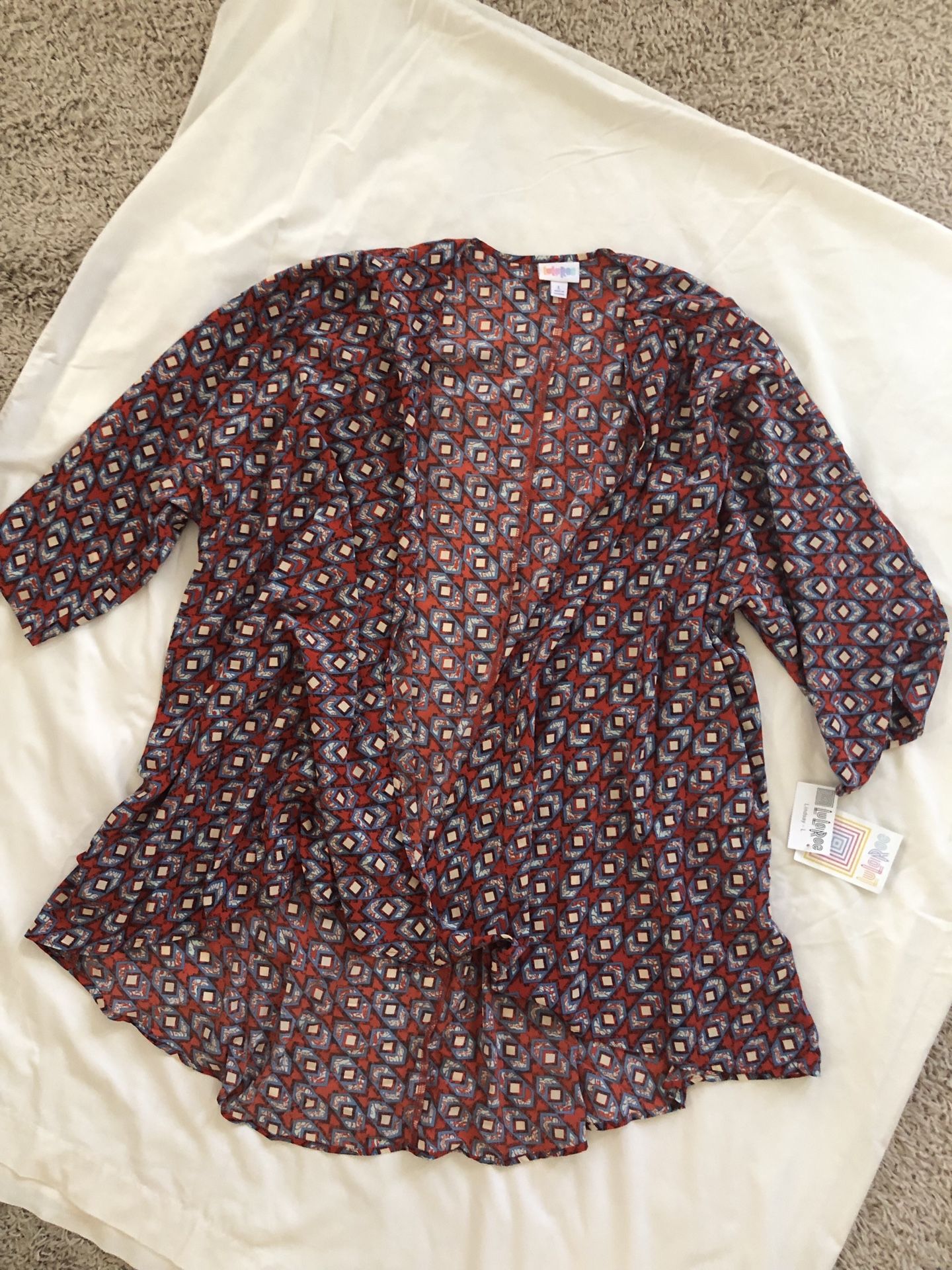 NWT LULAROE LINDSAY DUSTER- LARGE
