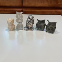 5 small Collectible Owls. $30 Take All.