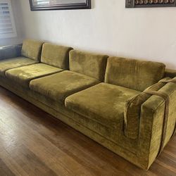 Retro Olive Green Couch