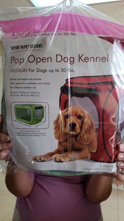 Medium pop open dog kennel