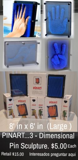PINART. .. Large ( 8 in X 6 In ) 3 - Dimensional Pin Sculpture