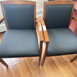Two Wooden Arm Chair For Sale