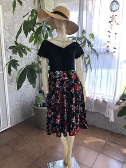 Black floral dress