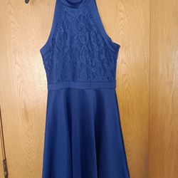 Women's Size Large,  As U Wish Blue Party Dress 