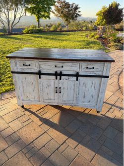 Outdoor Wooden Bar with Stools