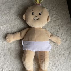Manhattan Toy Baby Stella Doll Plush 13” Blonde Girl Pink Bow Diaper