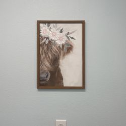 Cow + Flowers Picture