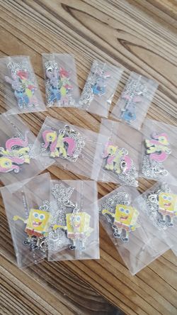 Sponge bob/zootopia/my Little pony necklaces