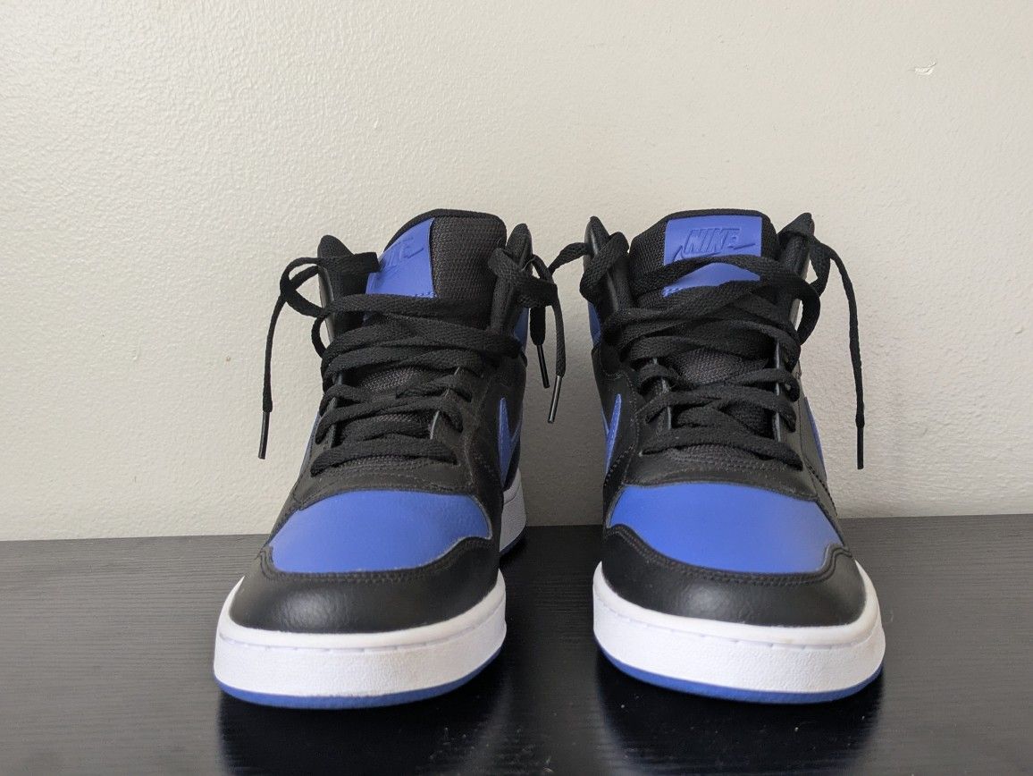 Nike Men's Ebernon Mid Sneaker, Black/Blue/White