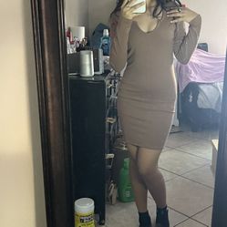Brown Long Sleeve dress Med