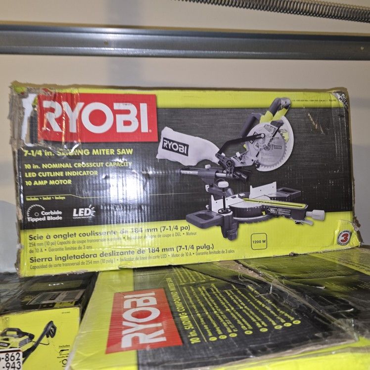 Ryobi Corded 7 1/4 Compound Sliding Miter Saw